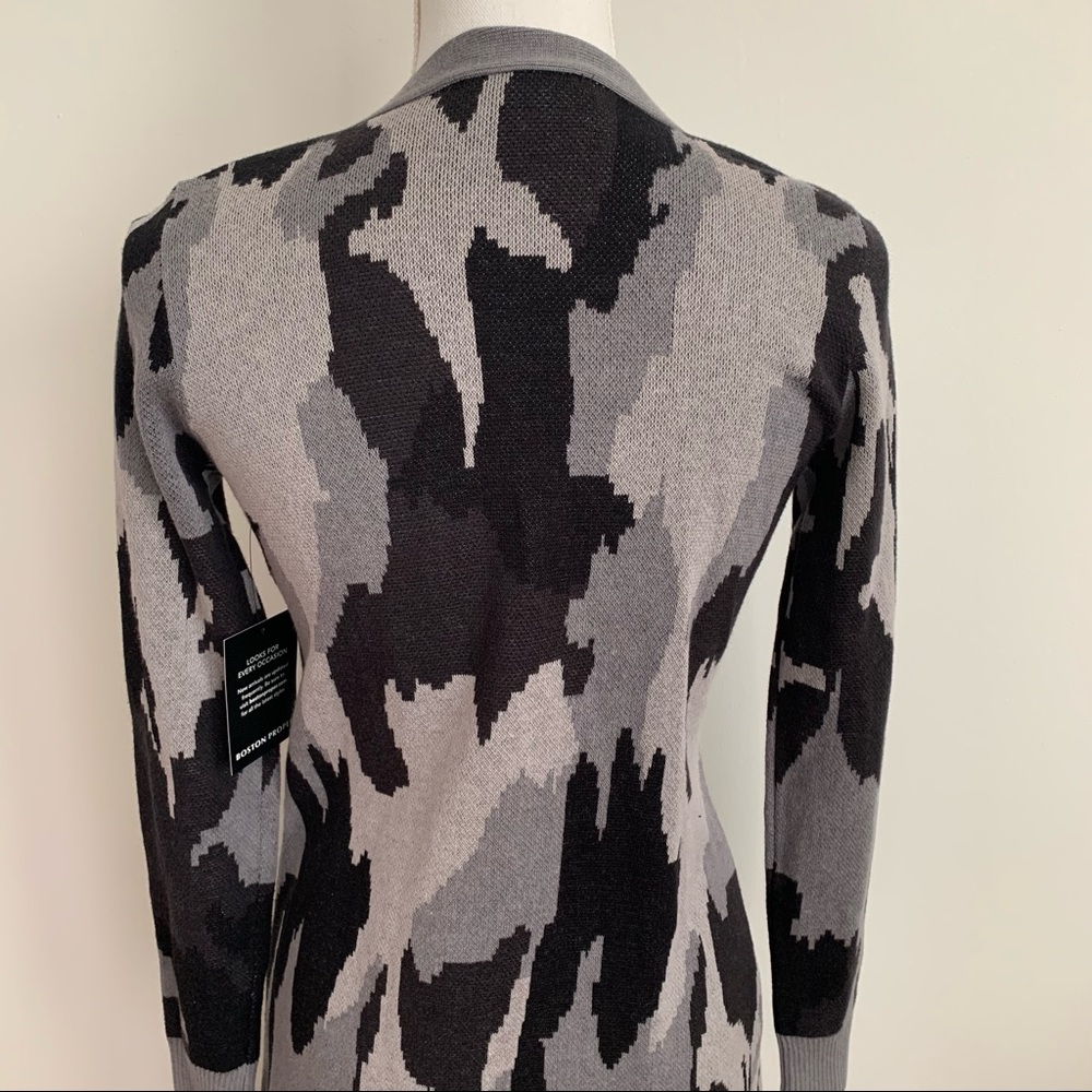 NWT Boston Proper Camouflage Duster Long Line Open Cardigan Sz XXS - Picture 8 of 13